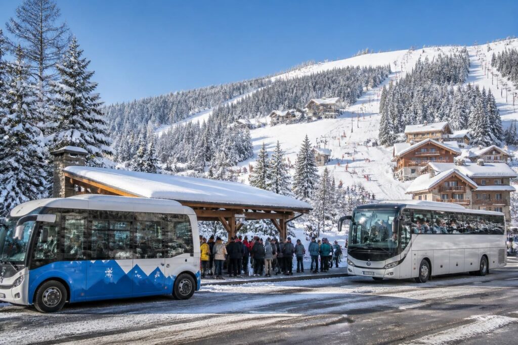 découvrez comment se déplacer facilement en montagne l'hiver grâce aux navettes, cars et aux stations accessibles pour des vacances sans stress.