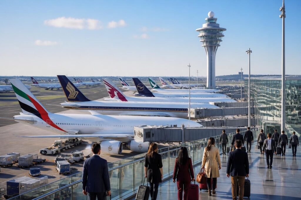 découvrez le classement skytrax 2025-2026 et les meilleures compagnies aériennes du monde, sélectionnées pour leur qualité de service, sécurité et confort.