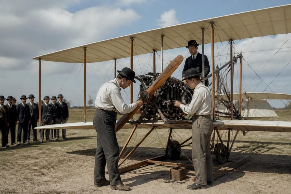 découvrez l'histoire passionnante de l'aviation et les pionniers qui ont révolutionné le vol motorisé, des premières inventions aux avancées clés.