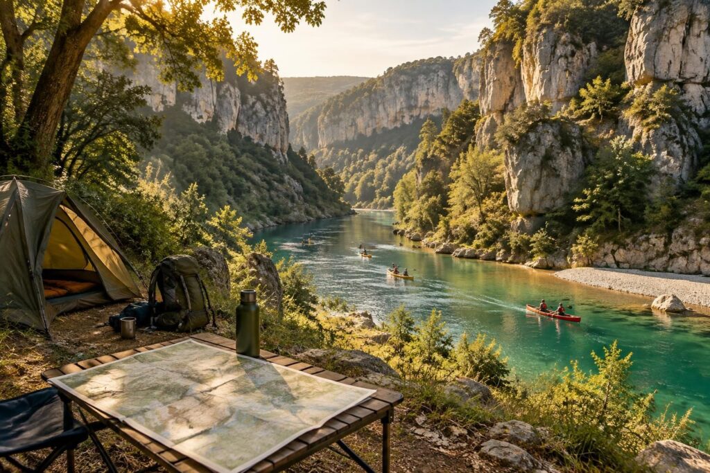 découvrez les gorges du tarn avec notre carte, les meilleures activités et nos conseils pratiques pour camper et faire du canoë dans un cadre exceptionnel.