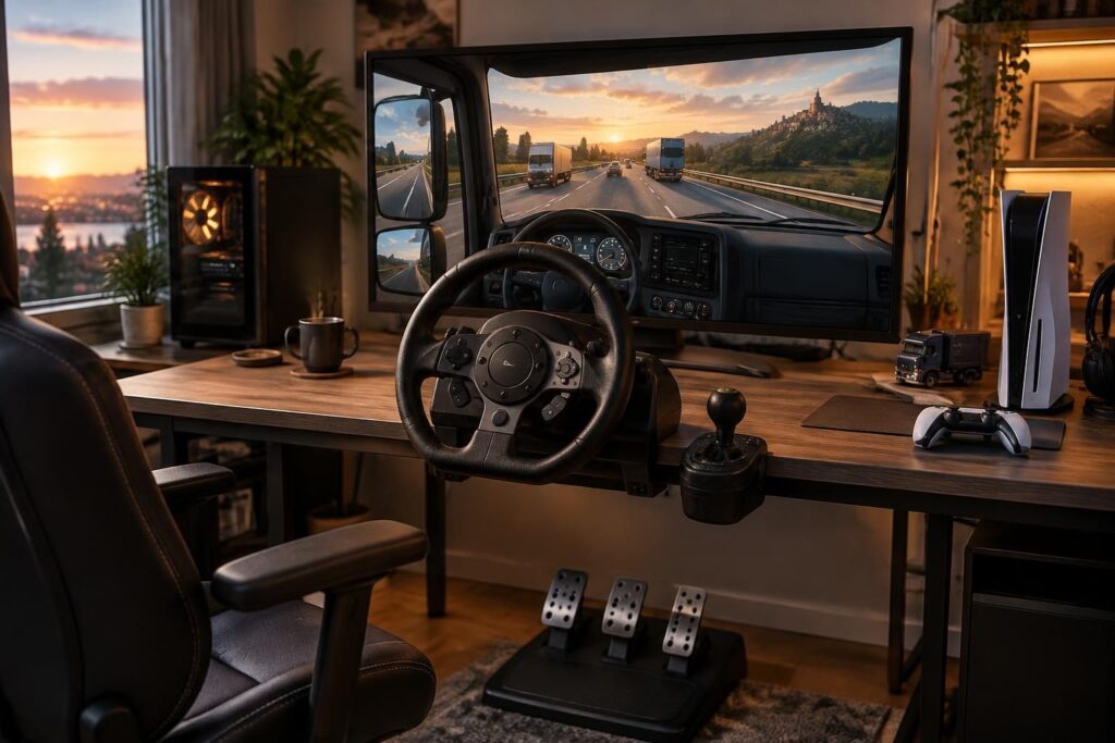 comparez les volants abordables pour euro truck simulator 2 et vérifiez leur compatibilité avec pc et ps5 avant de choisir votre modèle.